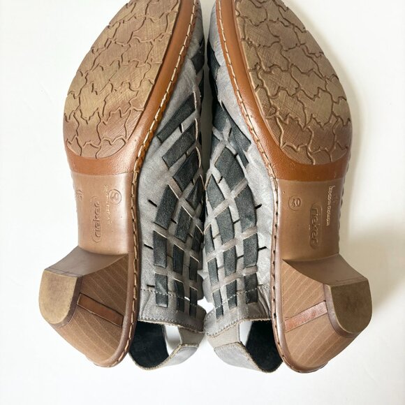 Rieker Sina shades of grey leather woven slingback shoes - Picture 5 of 6
